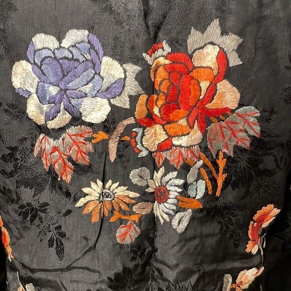 Vintage Bullock’s Made In China Embroidered Silk Blouse 1950’s Woman’s Size Smal - Picture 5 of 7